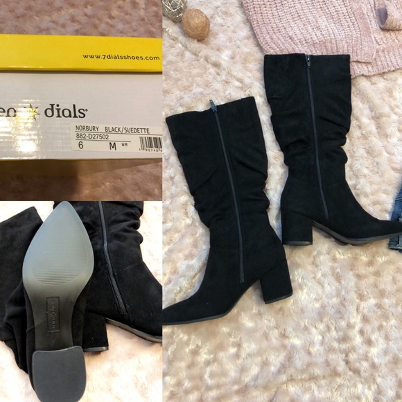 Women’s Black Suede Boots - Picture 2 of 5